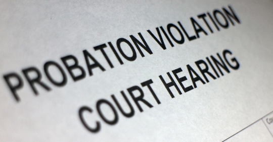 probation violation court hearing document