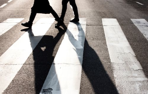 People crossing the street